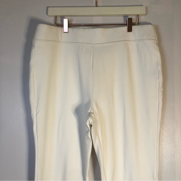 Soft Surroundings White Perfect Ponte Straight Leg Pants | Size L - Picture 5 of 11